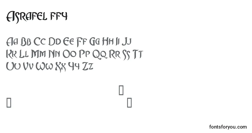 characters of asrafel ffy font, letter of asrafel ffy font, alphabet of  asrafel ffy font